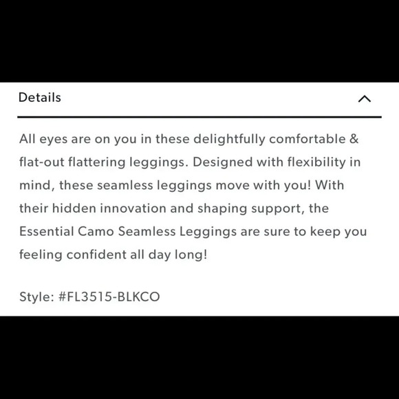 Spanx Look At Me Now Seamless Leggings Black Camo Size Small - Picture 3 of 6